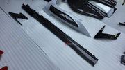 CARBON BODY KIT for FERRARI 296 GTB/GTS  Set includes: Front Lip Front Bumper Air Vent Covers Hood Panel Trim Fender Vents Side Skirts Side Air Vent Covers Engine Cover Rear Spoiler Rear Diffuser