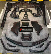 DRY CARBON BODY KIT FOR FERRARI SF90 SPIDER
Set includes: 
Lower Front Lip
Front Lip
Front Bumper Attachment
Trunk Cover
Front Lid Insert
Front Lid Cover
Front Fenders
Side Mirror Covers
Side Skirt
Side Air Inlet
Rear Lid Cover
Engine Bay
Rear Spoiler
Rear Diffuser
Material: Dry Carbon