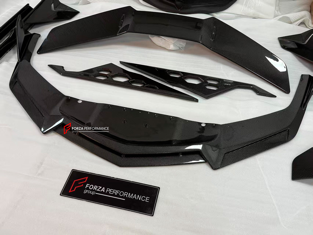 DRY CARBON BODY KIT for LAMBORGHINI REVUELTO 2023+
Set includes:
Front Lip
Side Skirts
Engine Cover
Rear Spoiler
Rear Diffuser
Material: Dry Carbon
NOTE: Professional installation is required.