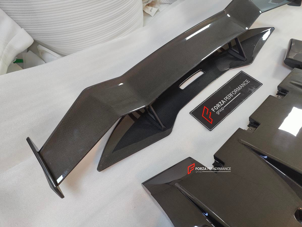DRY CARBON BODY KIT for MCLAREN ARTURA
Set includes:
Front Lip
Side Skirts
Rear Diffuser
Rear Side Splitters
Rear GT Wing Spoiler
Material: Dry Carbon
Note: Professional installation is required