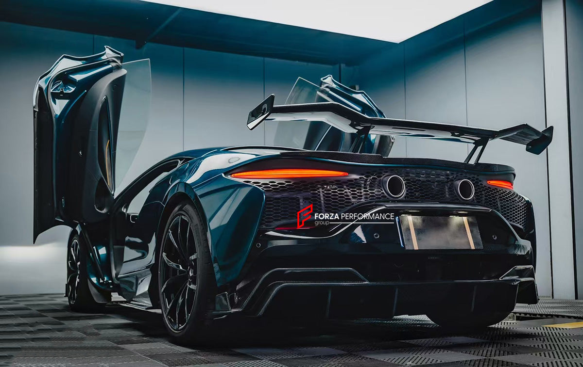 DRY CARBON BODY KIT for MCLAREN ARTURA  Set includes:  Front Lip Side Skirts Rear Diffuser Rear Side Splitters Rear GT Wing Spoiler