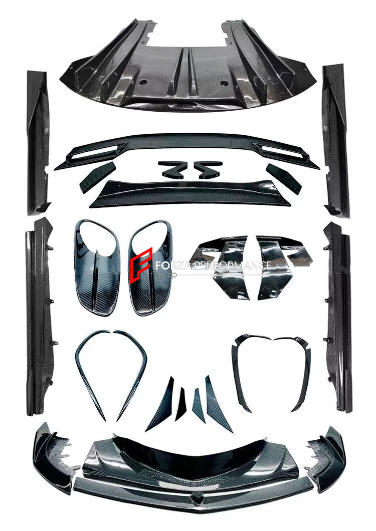 DRY CARBON BODY KIT for MCLAREN GT 2019 - 2023
Set Include:
Front Lip
Front Bumper Insert
Front Bumper Canards
Side Air Inlet Trims
Side Skirts
Rear Spoiler
Rear Diffuser
Material: Dry Carbon
CONTACT US FOR PRICING