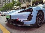 DRY CARBON BODY KIT for PORSCHE TAYCAN  Set includes:  Front Lip Front Bumper Air Vents Front Canards