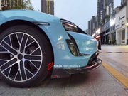 DRY CARBON BODY KIT for PORSCHE TAYCAN  Set includes:  Front Lip Front Bumper Air Vents Front Canards