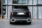DRY CARBON CONVERSION BODY KIT for ROLLS-ROYCE CULLINAN SERIES 1 2018 - 2025 upgrade to SERIES 2 FACELIFT
Set includes:
Front Lip
Front Bumper
Front Bumper Meshes
Headlights
Front Grille Frame
Hood / Bonnet
Front Fenders
Fenders Flares
Door Covers
Side Skirts
Roof Spoiler
D-Pillar Panel
Rear Trunk Spoiler
Rear Panel
Rear Bumper
Rear Diffuser
Exhaust Tips
Material: Dry Carbon
Why “Contact Us for Pricing”?