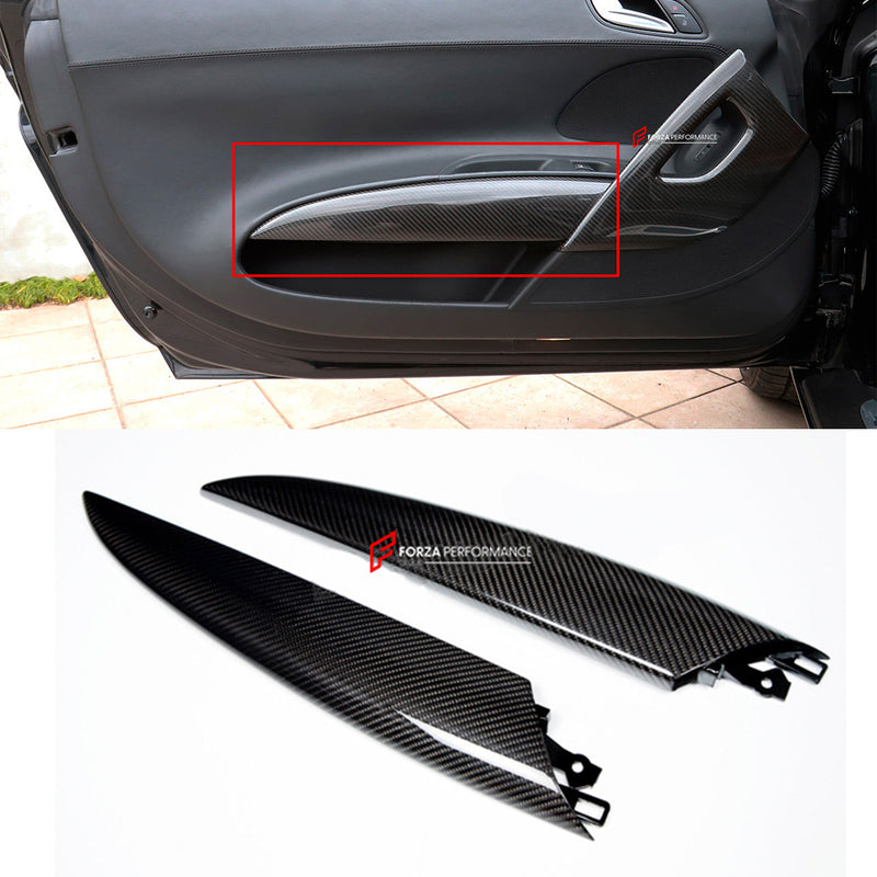 CARBON FIBER DOOR HANDLE COVER for AUDI R8 V8 V10 2007 - 2012