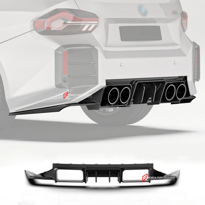 DRY CARBON FIBER REAR DIFFUSER for BMW M2 G87 2023+