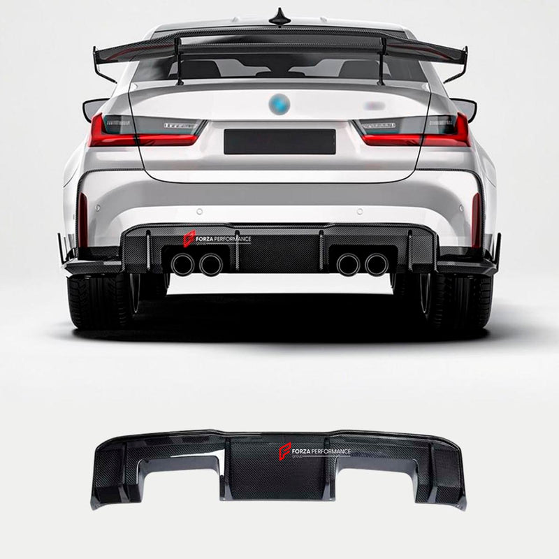 DRY CARBON FIBER REAR DIFFUSER for BMW M3 G80 2021+
