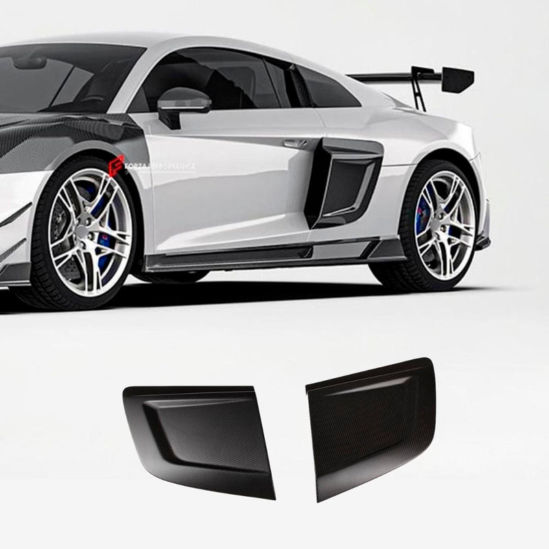 DRY CARBON FIBER SIDE AIR INTAKE SCOOPS for AUDI R8 4S FACELIFT 2019 - 2023