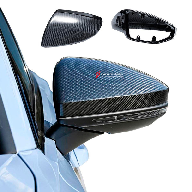 DRY CARBON FIBER SIDE MIRROR COVERS for AUDI RS7 C8 2020 - 2023