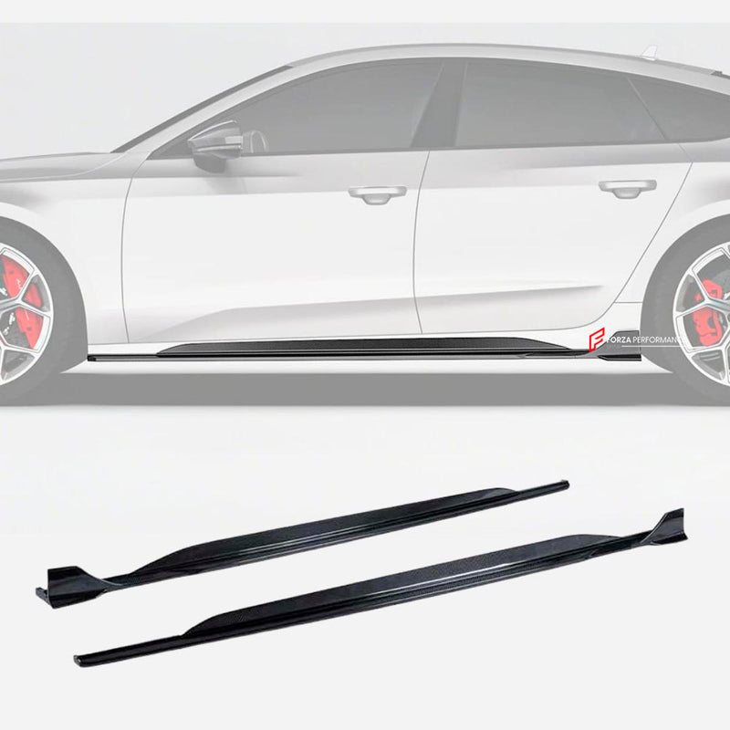 DRY CARBON FIBER SIDE SKIRTS for AUDI RS7 C8 2020 - 2023