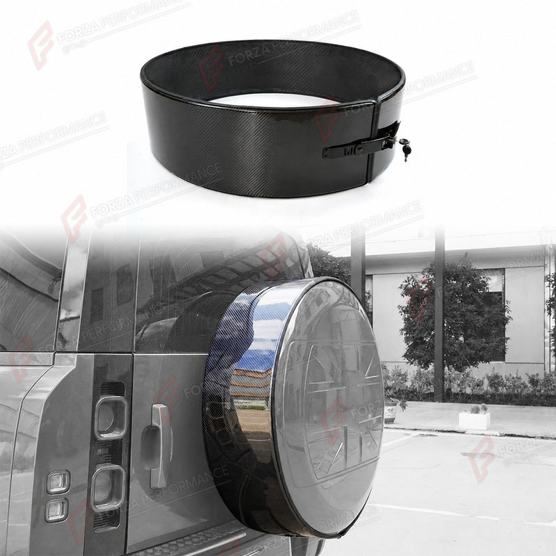 DRY CARBON FIBER SPARE WHEEL TIRE COVER for LAND ROVER DEFENDER 90 110 130 L663 2020+