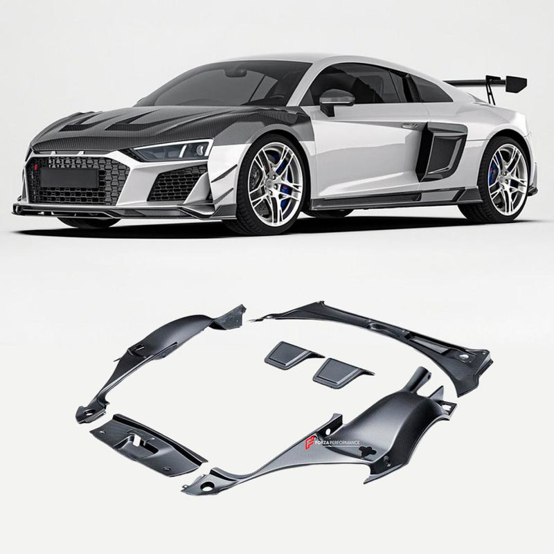 DRY CARBON FIBER TRUNK COVER for AUDI R8 4S FACELIFT 2019 - 2023