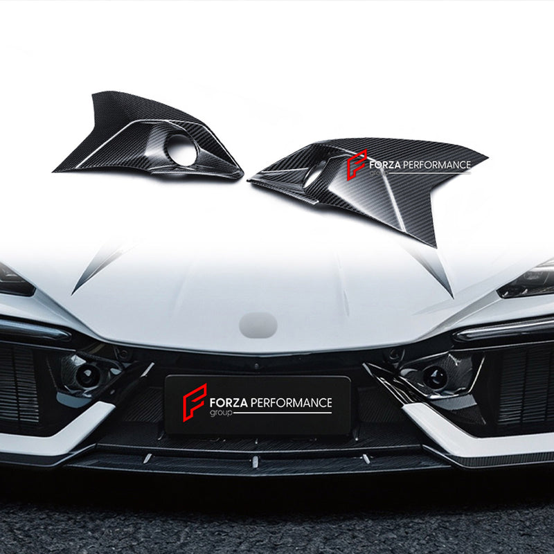 DRY CARBON FRONT BUMPER AIR INTAKE COVERS for LAMBORGHINI REVUELTO 2023+