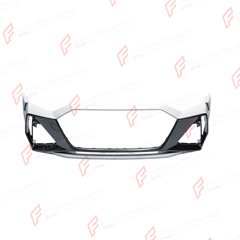 DRY CARBON FRONT BUMPER for AUDI RS6 AVANT C8 2019 - 2023