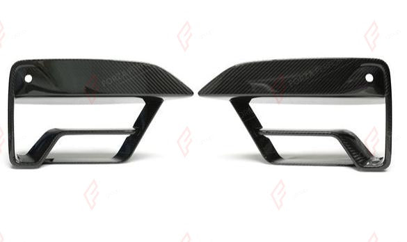DRY CARBON FRONT FOG LIGHT FRAMES for BMW M5 F90 LCI 2020 - 2023