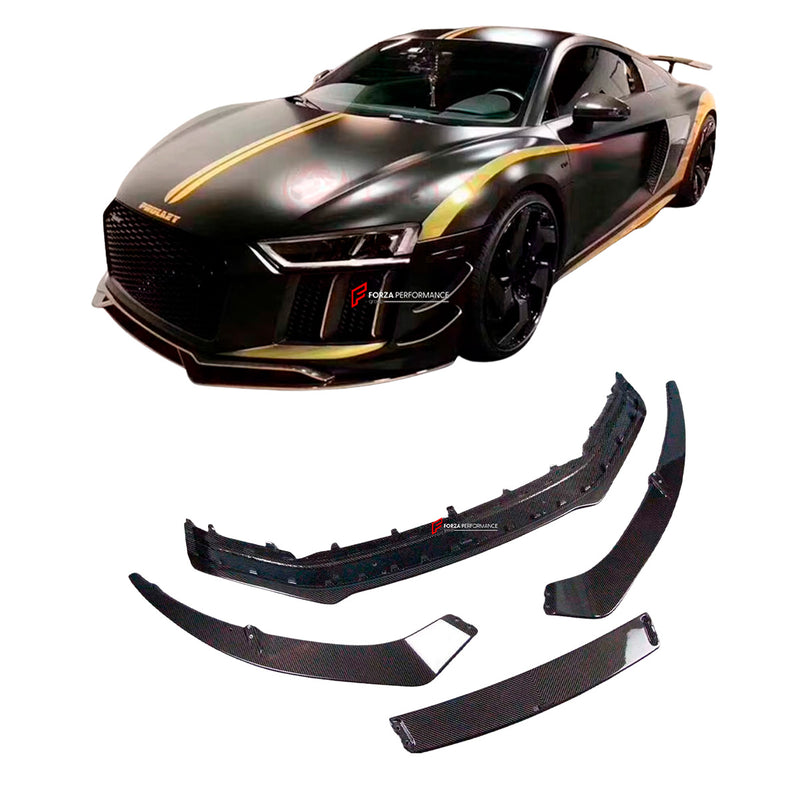 CARBON FIBER FRONT LIP for AUDI R8 4S 2015 - 2018
