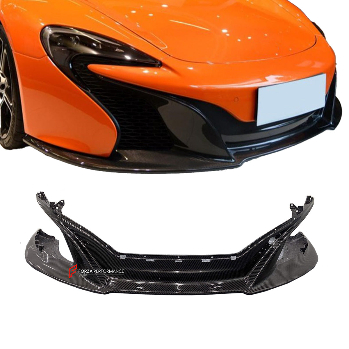 ぷりん DRY CARBON FRONT LIP for MCLAREN MP4-12C 625C 650S 675LT