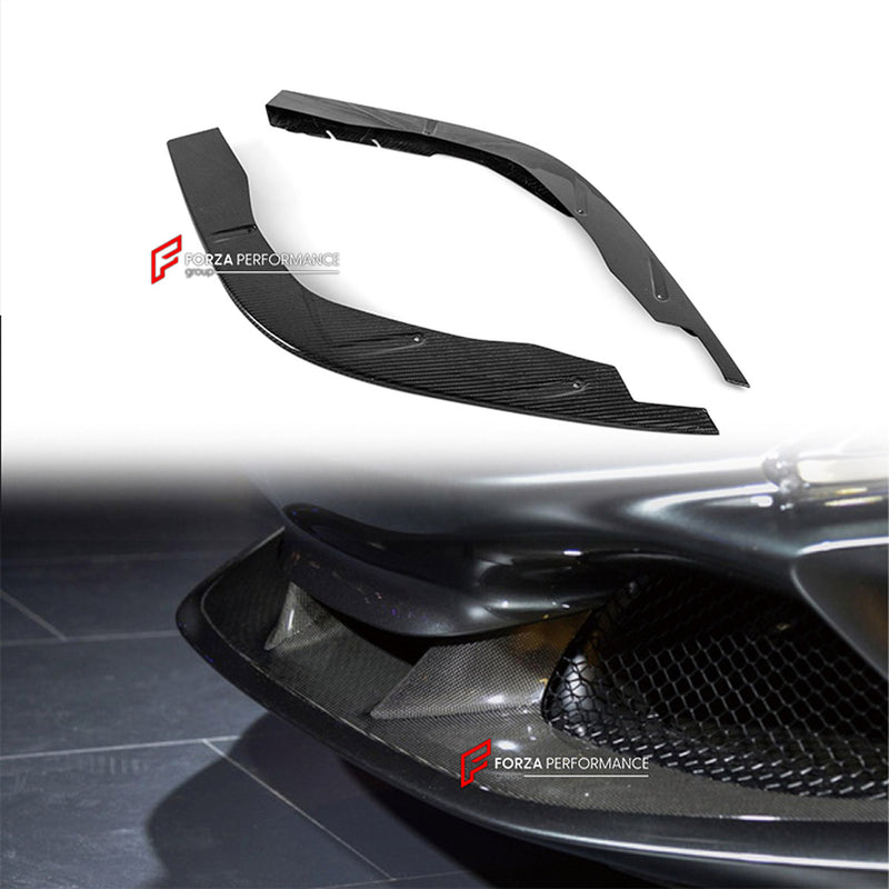 DRY CARBON FRONT LIP SPLITTER for FERRARI F8 TRIBUTO SPIDER 2019 - 2022