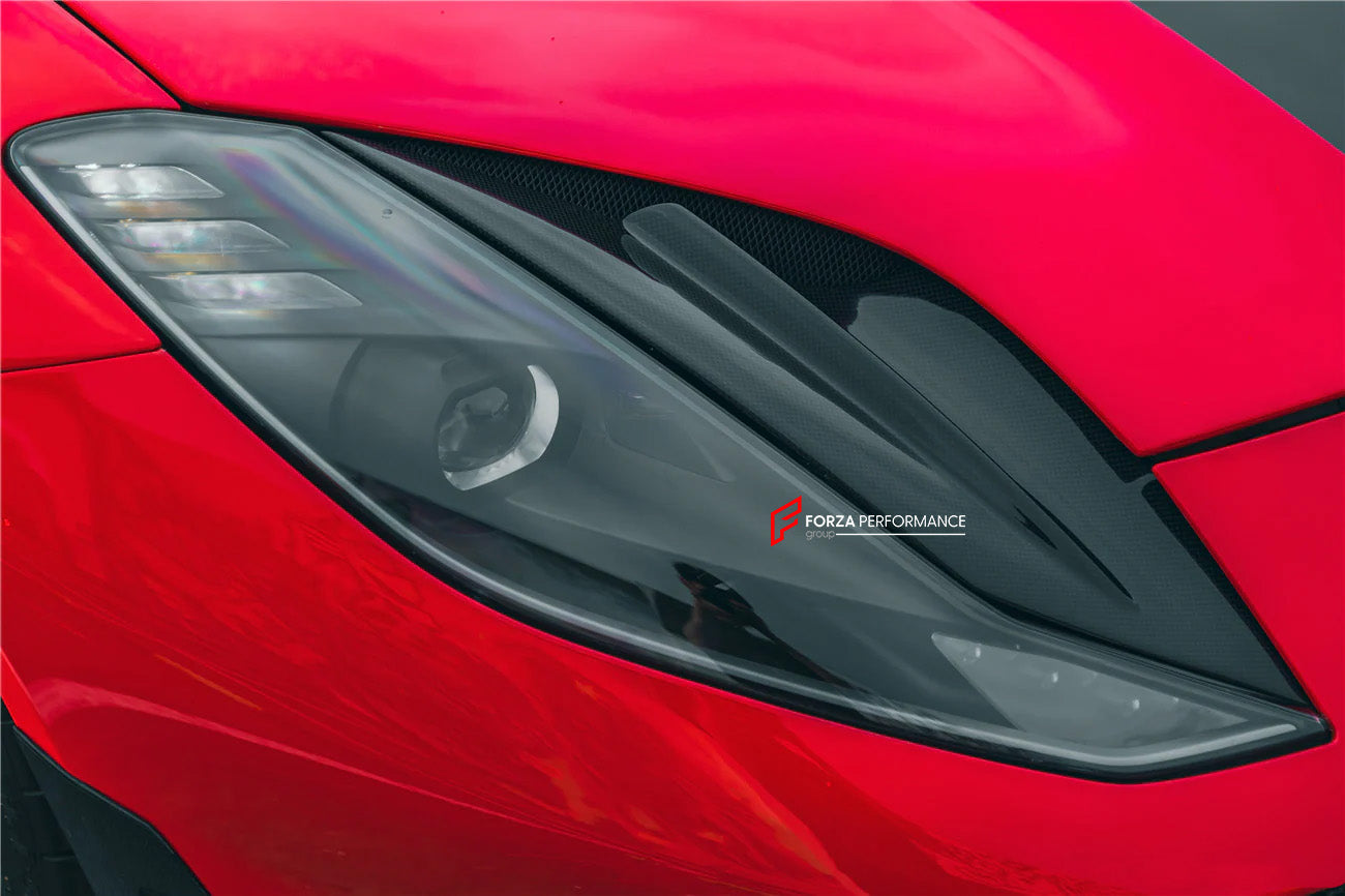 DRY CARBON HEADLIGHTS AIR VENTS for FERRARI 812 SUPERFAST GTS 2017 - 2024
Set includes:
Headlights Air Vents
Material: Dry Carbon
Note: Professional installation is required