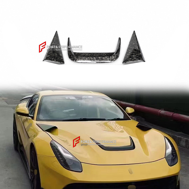 DRY CARBON HOOD BONNET AIR VENTS for FERRARI F12 BERLINETTA 2012 - 2017