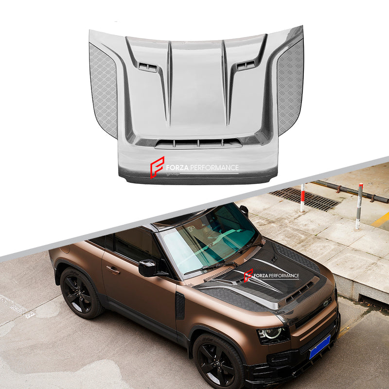 DRY CARBON HOOD BONNET for LAND ROVER DEFENDER 2020-2024
