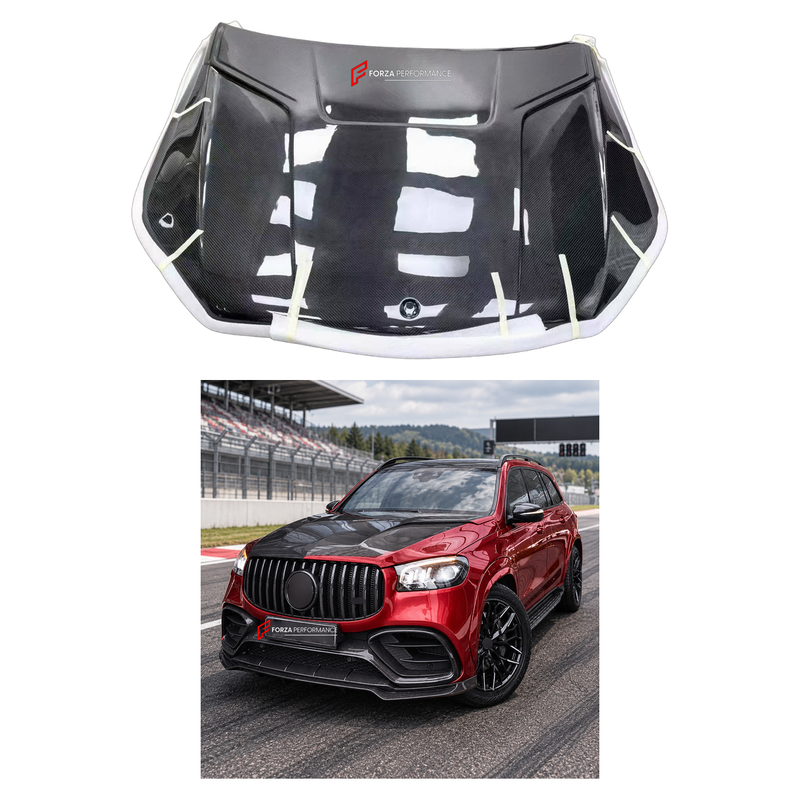 DRY CARBON HOOD BONNET for MERCEDES-BENZ GLS-CLASS X167 2019 - 2023