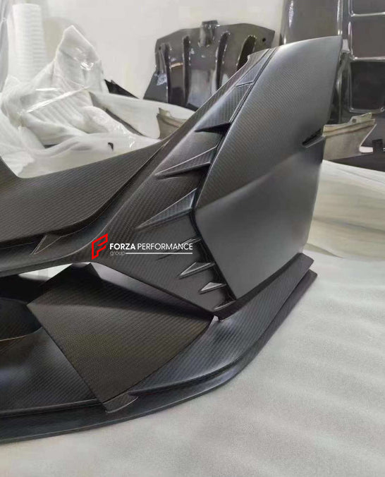 DRY CARBON FRONT BUMPER HOOD FOR LAMBORGHINI HURACAN LP580 LP610 EVO UPGRADE TO HURACAN TECNICA