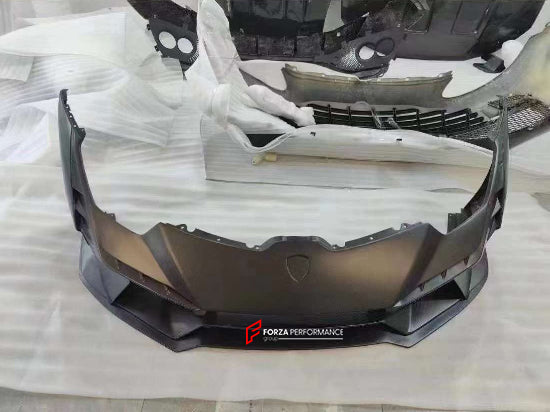 DRY CARBON FRONT BUMPER HOOD FOR LAMBORGHINI HURACAN LP580 LP610 EVO UPGRADE TO HURACAN TECNICA