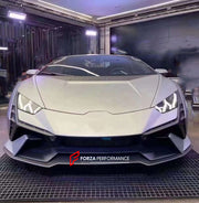 DRY CARBON FRONT BUMPER HOOD FOR LAMBORGHINI HURACAN LP580 LP610 EVO UPGRADE TO HURACAN TECNICA