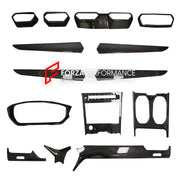 DRY CARBON INTERIOR TRIM KIT COVERS for LAMBORGHINI URUS 2018+  Set includes:  Dashboard Trim Cover Center Console Trim Cover 2x Front Door Trim Covers 2x Rear Door Trim Covers