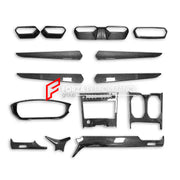 DRY CARBON INTERIOR TRIM KIT COVERS for LAMBORGHINI URUS 2018+  Set includes:  Dashboard Trim Cover Center Console Trim Cover 2x Front Door Trim Covers 2x Rear Door Trim Covers