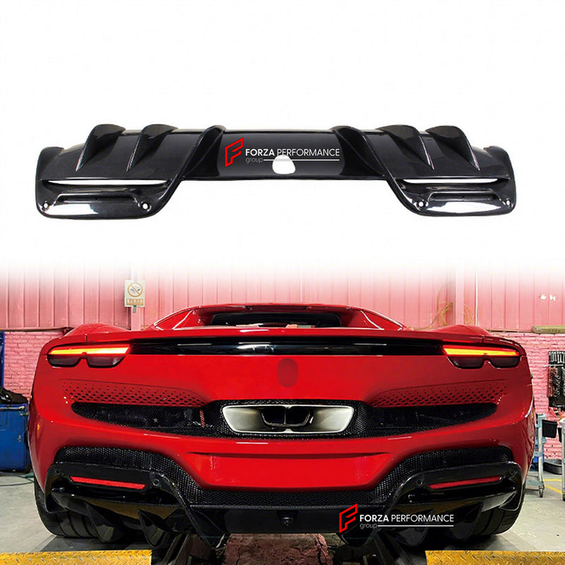 DRY CARBON REAR DIFFUSER for FERRARI 296 GTB GTS 2022+