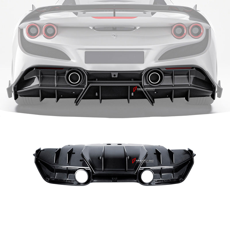 DRY CARBON REAR DIFFUSER for FERRARI F8 2019 - 2022