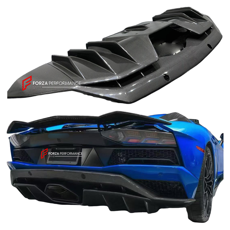 DRY CARBON REAR DIFFUSER for LAMBORGHINI AVENTADOR S LP740 ROADSTER 2017 - 2022