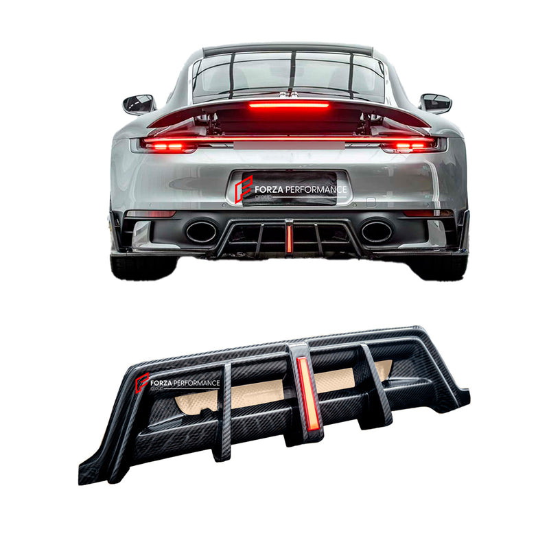 DRY CARBON REAR DIFFUSER for PORSCHE 911 992.1 CARRERA S 2019 - 2025