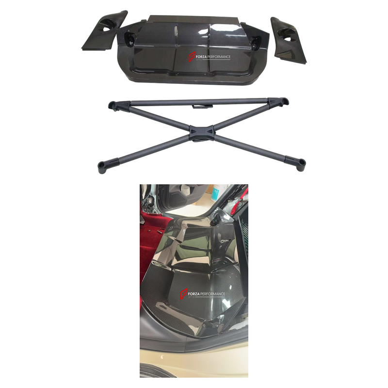 DRY CARBON REAR SEAT DELETE AND ROLL BAR BRACE for HONDA CIVIC TYPE R FL5 2022+