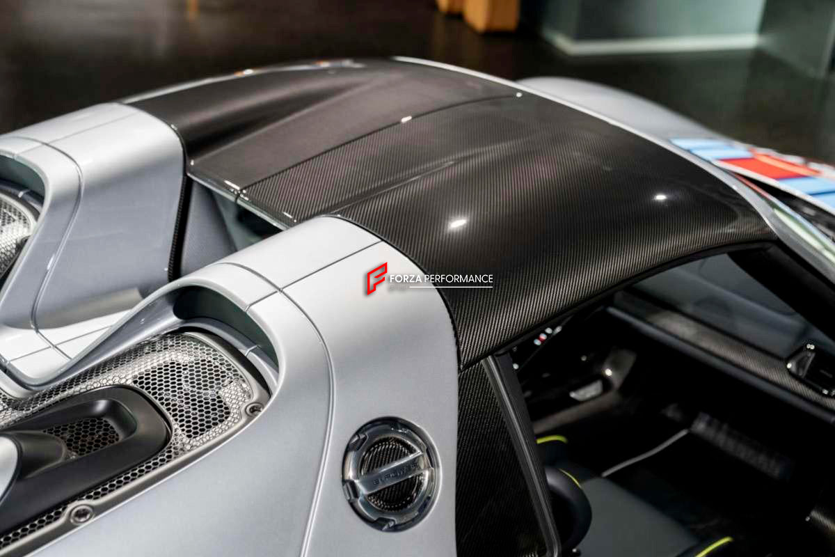 DRY CARBON ROOF PANELS for PORSCHE 918 SPYDER
Set includes:
Roof Panels
Material: Dry Carbon
Note: Professional installation is required.
CONTACT US FOR PRICING