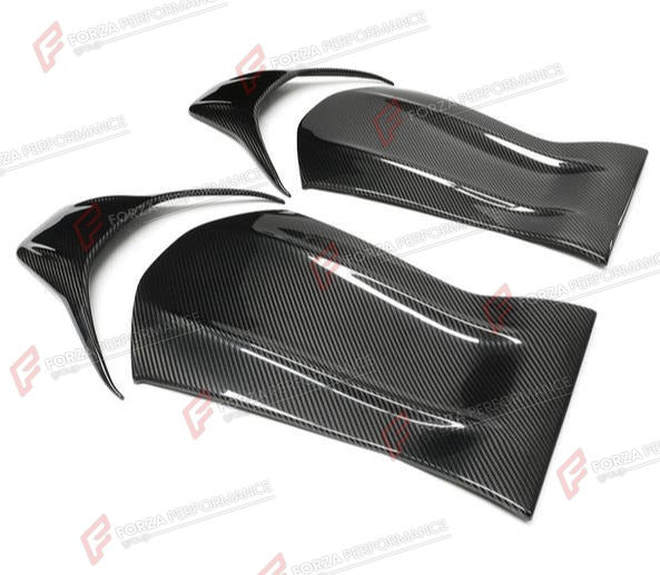 DRY CARBON SEAT BACK COVERS 4 PCS for MERCEDES BENZ CLA W117 2013 - 2019