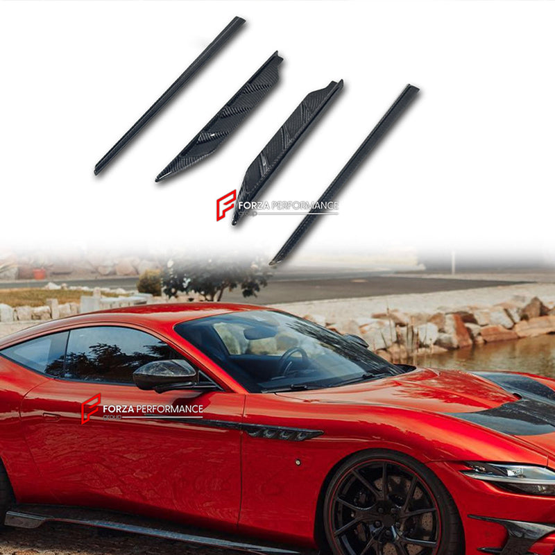 DRY CARBON SIDE FENDER VENTS for FERRARI ROMA 2020+
