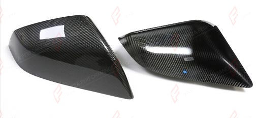 DRY CARBON SIDE MIRROR COVERS for TESLA MODEL S 2021+