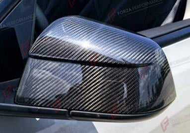 DRY CARBON SIDE MIRROR COVERS for TESLA MODEL Y JUNIPER 2025+
