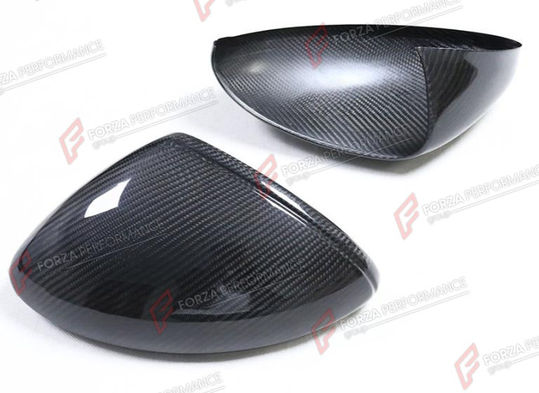 DRY CARBON SIDE MIRROR COVERS STICK ON for PORSCHE 718 BOXSTER CAYMAN 982 2016+