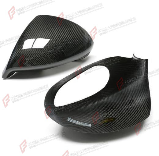 DRY CARBON SIDE MIRROR COVERS STICK ON for PORSCHE 911 991 2012 - 2019