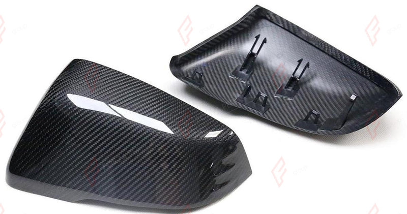 DRY CARBON SIDE MIRROR COVERS STICK ON for TOYOTA SUPRA A90 A91 2019+