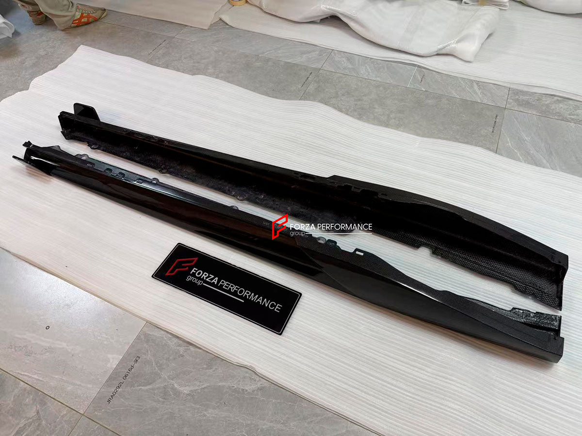FORZA PERFORMANCE DRY CARBON SIDE SKIRTS for FERRARI 296 GTS GTB custom fit NOVITEC