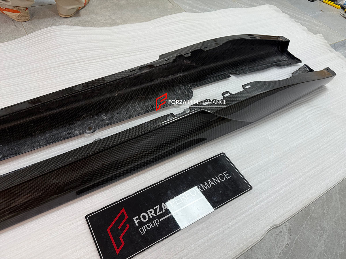 FORZA PERFORMANCE DRY CARBON SIDE SKIRTS for FERRARI 296 GTS GTB custom fit NOVITEC