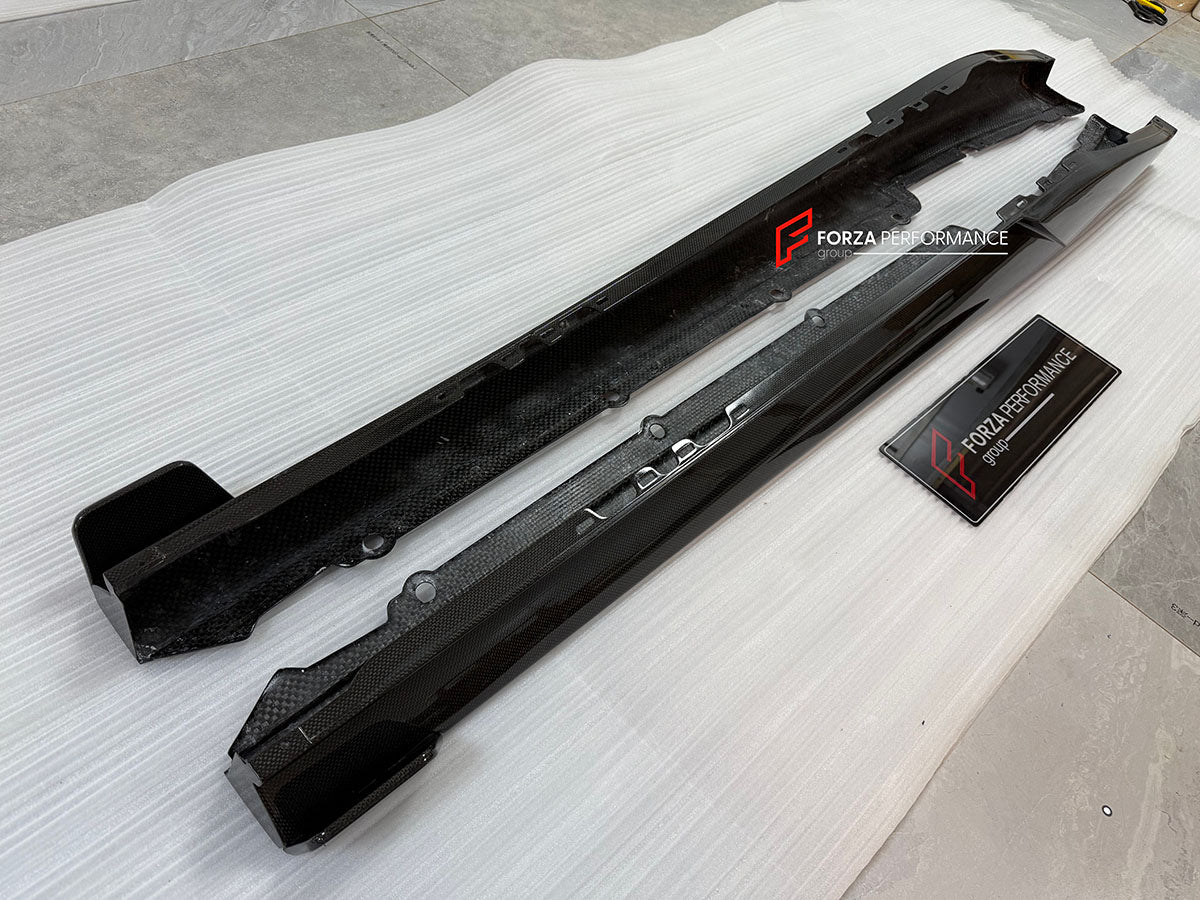 FORZA PERFORMANCE DRY CARBON SIDE SKIRTS for FERRARI 296 GTS GTB custom fit NOVITEC