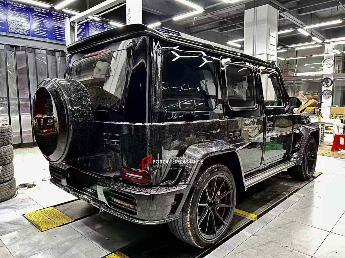 WIDE BODY KIT for MERCEDES-BENZ G-CLASS W463A W464 G63 2018+
Set includes:
Hood/Bonnet
Front Bumper
Front LED DRL Lights
Front Canards
Front Roof LED Bar
Fender Flares
Side Fenders
Side Air Vents
Door Covers
Side Trims
Side Skirts
Rear Bumper
Material: Plastic + Dry Carbon
NOTE: Professional installation is required
Payment ►
Visa
Mastercard
PayPal with a credit card (add 4.4% at checkout)
Payoneer
Cryptocurrency
Shipment ►
By express DHL/UPS/TNT/FedEx
To the local international airport
Special li