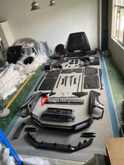 WIDE BODY KIT for MERCEDES-BENZ G-CLASS W463A W464 G63 2018+
Set includes:
Hood/Bonnet
Front Bumper
Front LED DRL Lights
Front Canards
Front Roof LED Bar
Fender Flares
Side Fenders
Side Air Vents
Door Covers
Side Trims
Side Skirts
Rear Bumper
Material: Plastic + Dry Carbon
NOTE: Professional installation is required
Payment ►
Visa
Mastercard
PayPal with a credit card (add 4.4% at checkout)
Payoneer
Cryptocurrency
Shipment ►
By express DHL/UPS/TNT/FedEx
To the local international airport
Special li